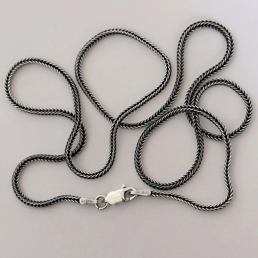 Unisex 925 silver 19.5” chain necklace